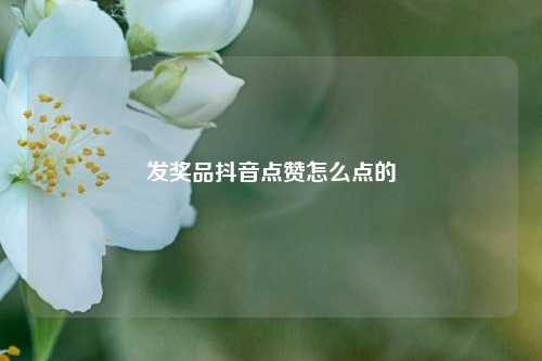 发奖品抖音点赞怎么点的