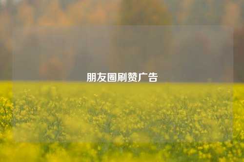 朋友圈刷赞广告